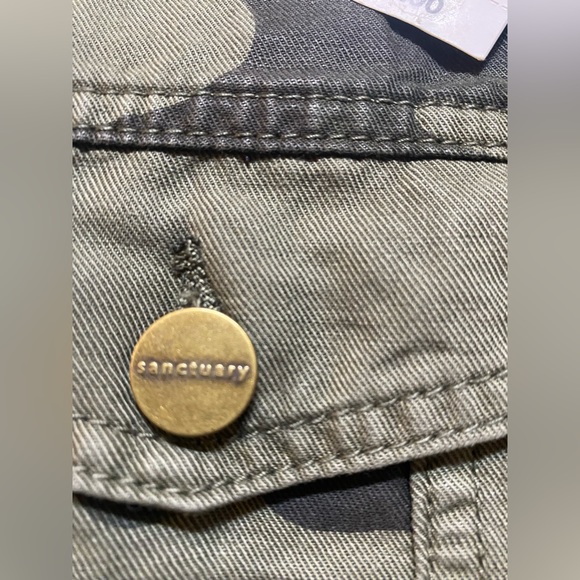 NWT SANCTUARY LINEN/COTTON JACKET SIZE SMALL IN GREEN CAMOUFLAGE - Picture 5 of 6